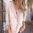 thumbnail image 4 of HBFAGFB Womens Cardigan Plus Size Lapel Button Down Jacket Simple and Versatile Daily Wear Khaki Size XXXXL, 4 of 8