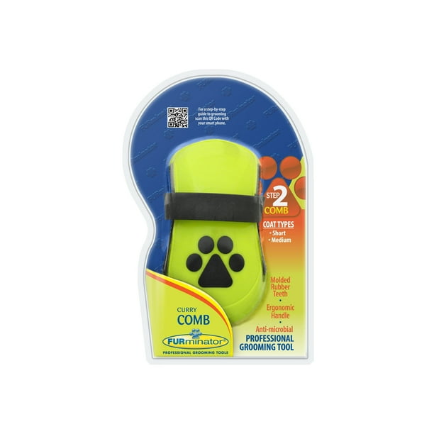 FURminator Curry Comb For Dogs, For Short And Medium Coats Walmart