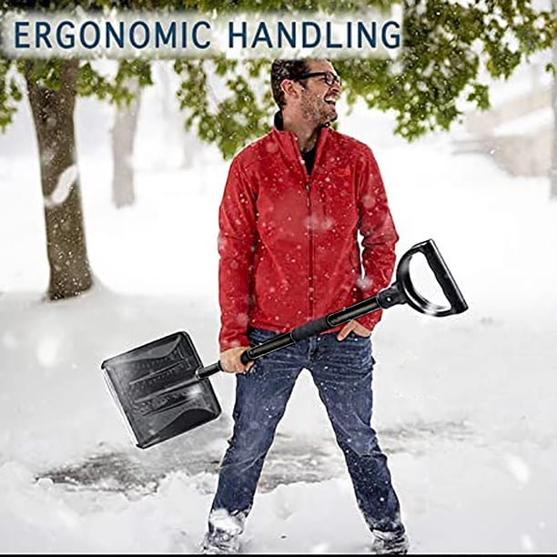 Pelle à Neige 3 En 1 Télescopique Avec Brosse Rotative 360° Et Grattoir - Portable Pour Voiture