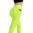 thumbnail image 3 of Clearance! SNOWSONG Leggings for Women, Women's Elastic Slim Fit Plus Size High Waist Hip Lifting Sweatpants, Yoga Pants Leggings with Pockets for Women Leggings for Women Tummy Control Green M, 3 of 4
