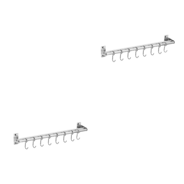 Guardoinrt Stainless Steel Easy To Install Kitchen Utensils Rack Rust-Resistant And Durable Organized Double pole+50cm+8 2Set
