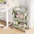 thumbnail image 2 of Organizador de almacenamiento Rolling Cart TOOLF de 3 niveles de metal con ruedas, 2 of 8