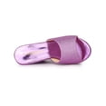 thumbnail image 4 of BLISSFUL STEP Sandales à Talons Compensés à Enfiler à Plateforme Pailletée pour Femmes Violet 5,5, 4 of 7