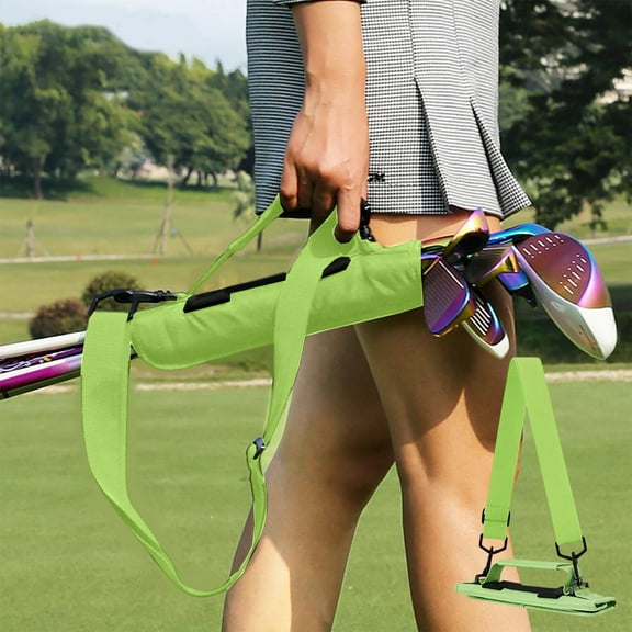 kkbbma under $5 Lightweight Portable Golf Club Bag, Mini Sunday Bag for 5 Clubs with Adjustable Shoulder Straps