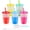 5Pcs, variant on Casewin 7 Pack Kids Cups Tumblers with Lids & Straws - 16 OZ Iced Water Colour Changing Cups for Cold Drinking BPA Free Reusable Plastic Tumbler Set for Party Kid & Adults Smoothie Cup Travel Mugs