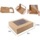 thumbnail image 3 of VANKUTL 20 cajas de galletas de 8 x 6 x 2,5 pulgadas con ventana, cajas de panadería marrones para regalar, cajas de golosinas para pasteles, donas, cupcakes, postres de boda, Acción de Gracias, Navid, 3 of 3