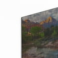 thumbnail image 2 of Luxe Metal Art 'Banks of Zion - Zion National Park' by Darren White, Metal Wall Art, 24"x16", 2 of 7