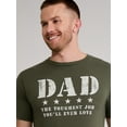 thumbnail image 4 of Men's and Big Men's Father's Day Army Ranger Dad Graphic Tee Shirt from Way to Celebrate, Sizes S-3XL, 4 of 5