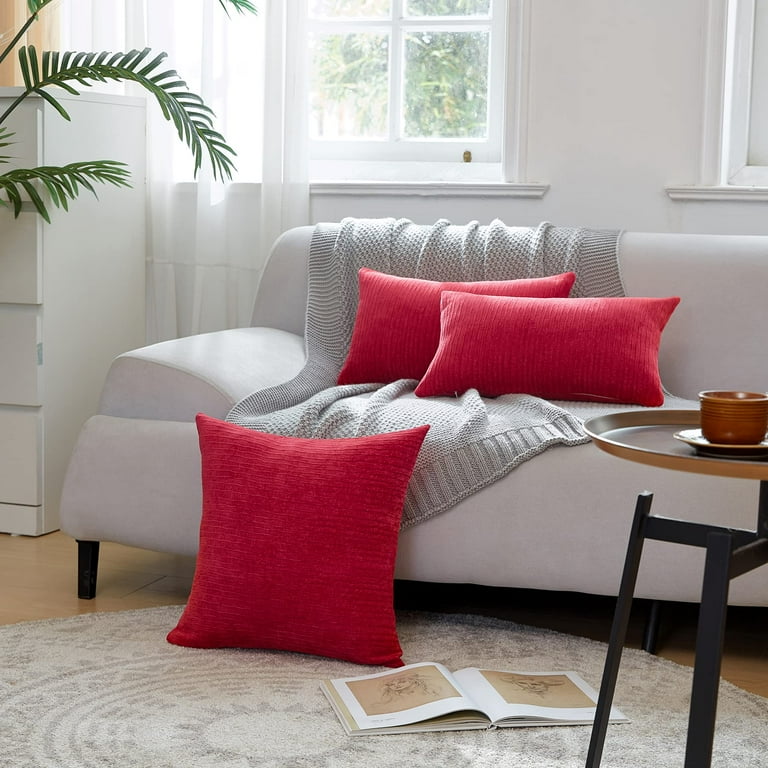 Large red couch pillows sales