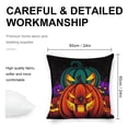 thumbnail image 2 of Halloween Pumpkins Colorful Spooky Linen toss pillowcase decoration pillowcase gifting preferred 24x24 inch cushion cover 2 sets sofa pillowcase sofa bedroom living room car, 2 of 8