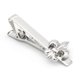 thumbnail image 1 of Pinza para corbata con flores para hombre (plata) - Regalo de boda de negocios de acero inoxidable de tamaño regular, 1 of 5