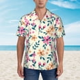 thumbnail image 4 of Easygdp Cute Flower Men's Hawaiian Shirts Print Lapel Short Sleeve for Beach, vacation, party, casual occasions - X-Large, 4 of 9