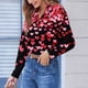 thumbnail image 2 of TaTaai Women's Casual Blouse Long Sleeve Button Down Shirt Floral Print Lapel Collar Soft Cotton Relaxed Fit Tunic Daily Wear Gift, 2 of 6
