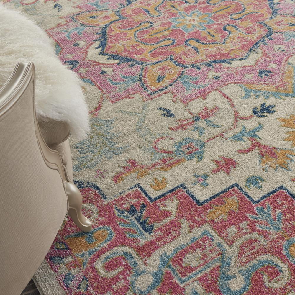 Nourison Passion Bohemian Ivory/Pink 8' x 10' Area Rug, (8x10)