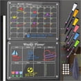 thumbnail image 1 of HLONK Calendrier Magnétique en Acrylique 8 Couleurs à Haute Clarté - Planificateur Hebdomadaire et Mensuel Réutilisable - Surface Effaçable à Sec avec Marqueurs pour Réfrigérateur, Mur, Verre et Acier Inoxydable, 1 of 6
