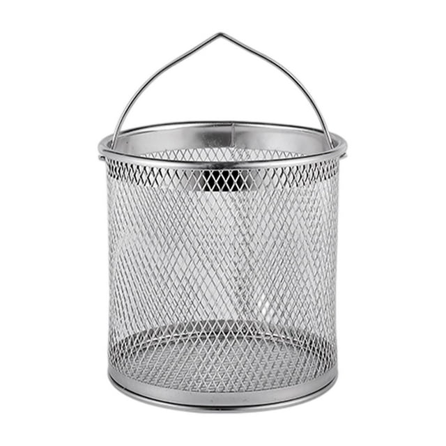 Siruishop Stainless Steel Fry Basket Chicken Frying Basket Multifunctional Colander with Handle for Dumplings Fruit Straining Spaghetti 12cmx12cm