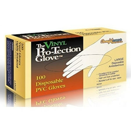 COMFITWEAR (SMALL) Powder-Free Disposable Vinyl Gloves PVC Exam Glove- (100 Count)