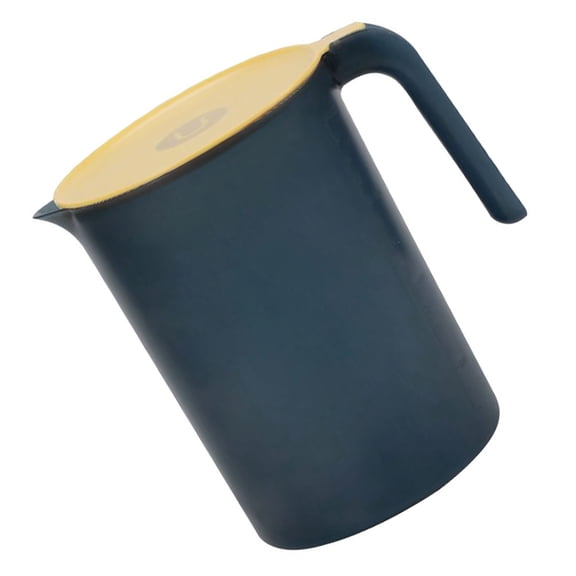 LIOOBO 1Pc Cold Water Kettle Plastic Blue with Convenient Handle and Large Opening Lid