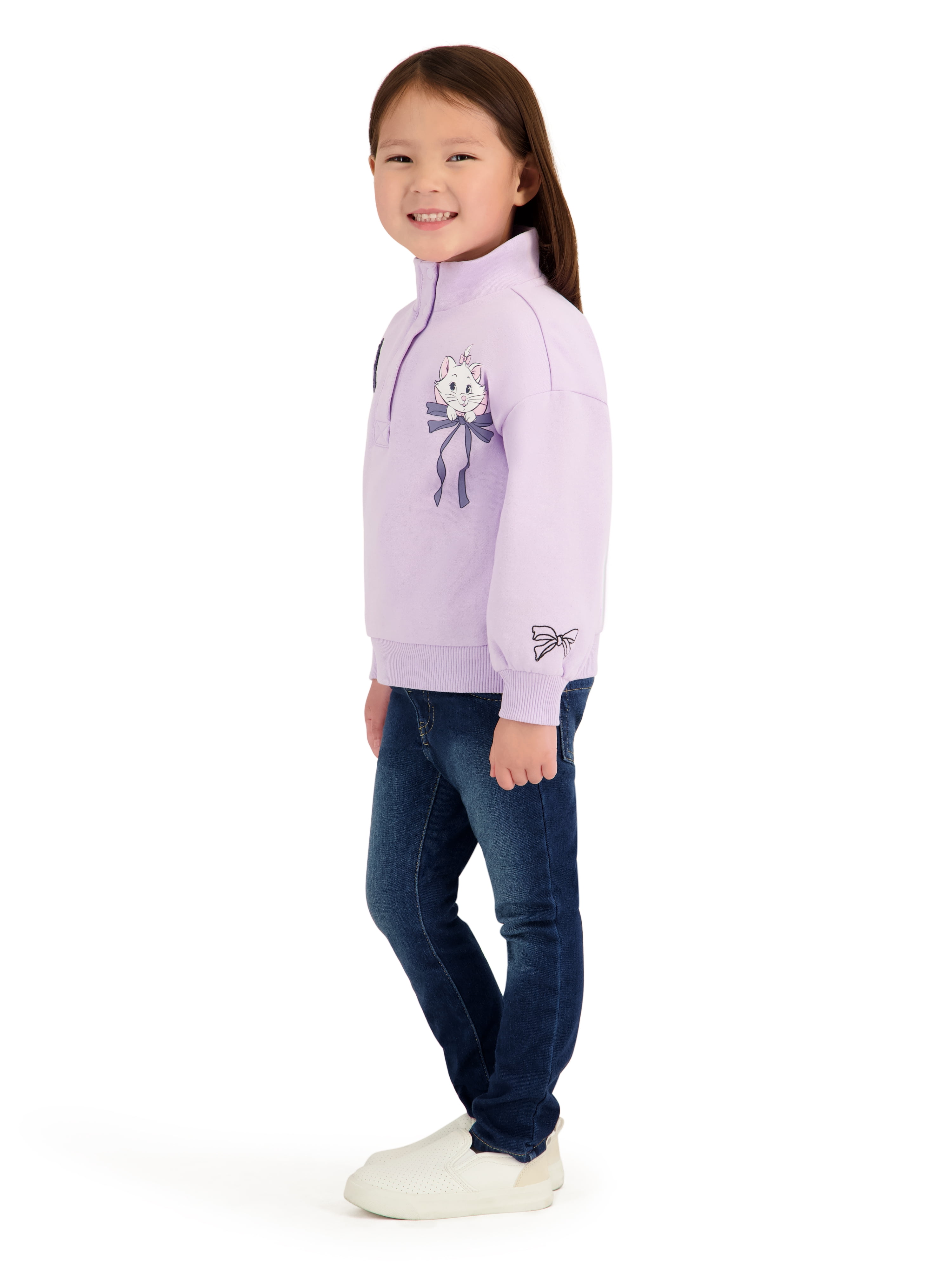 The Aristocats Toddler Girl Quarter Snap Pullover, Sizes 12 Months-5T