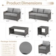 thumbnail image 2 of AECOJOY 7 Pieces Patio Furniture Set with Two Storage Boxes, Outdoor Rattan Conversation Set with Cover，All-Weather PE Wicker Sectional Sofa Outdoor Furniture for Garden, Backyard,  Black Rattan&Grey, 2 of 6