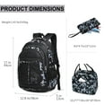 thumbnail image 2 of Forestfish Camo Gray Backpack Set for Teen with Lunch Bag and Pencil Case Water Resistant Lightweight Large Bookbag, 2 of 7