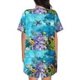 thumbnail image 3 of Picia Corals and Tropical Fish Pajamas Sets for Women Soft Short-Sleeved Pjs with Lounge Shorts Two Piece Sleepwear-, 3 of 9