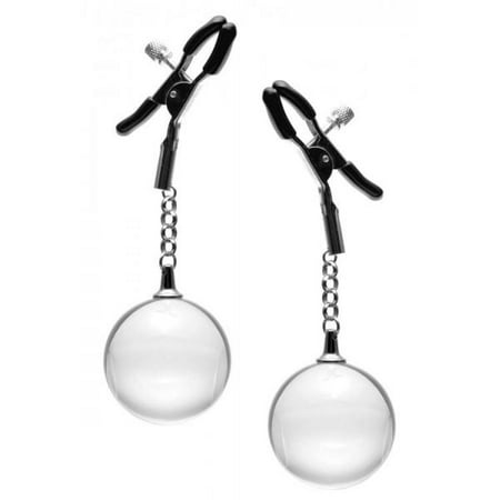 Spheres Adjustable Nipple Clamps Weighted Clear