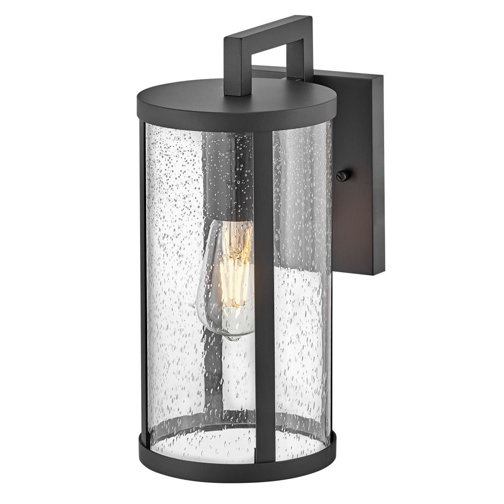 82050BK Lark Alfie - 12W 1 LED Small Outdoor Wall Lantern In Transitional-13 Inches Tall and 6 Inches Wide