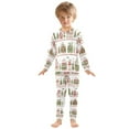 thumbnail image 6 of FORMRS Long Sleeve Top and Pants Pajama Set for Niños 2-Piece Sleepwear, Sizes 18M-8Y, Red Christmas House, 6 of 6