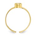 thumbnail image 2 of 10k Yellow Gold Cubic Zirconia Cz Adjustable Toe Ring Open Midi, 2 of 10