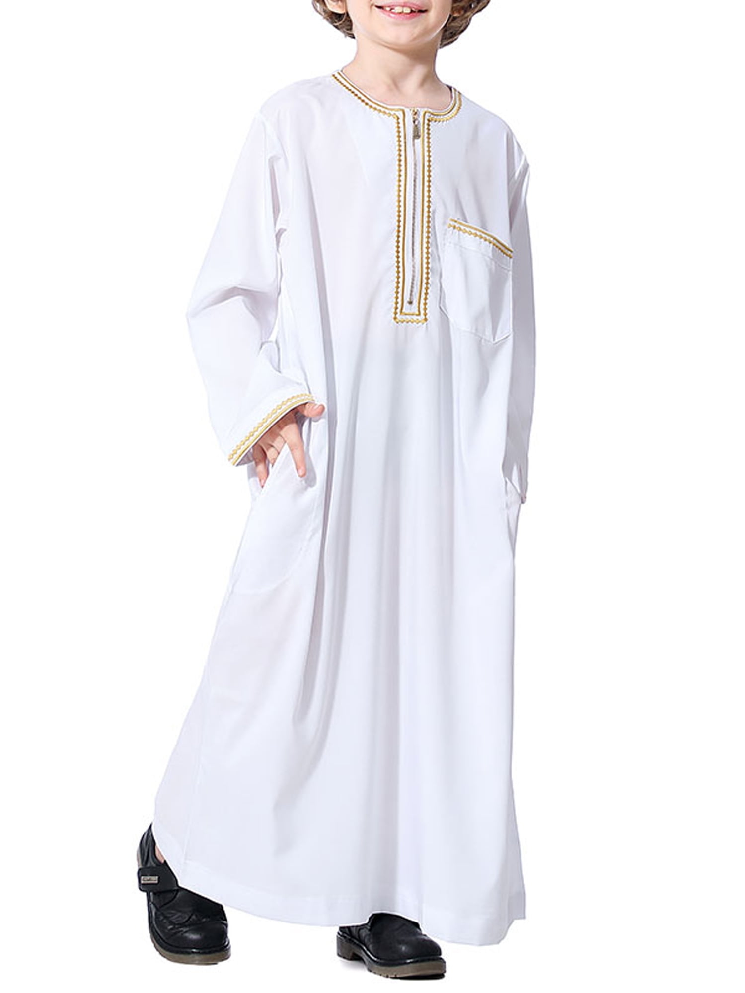 Damen Muslim Kaftan Abaya Arabic Maxikleid Islamic Long Sleeve Thobe Robe Dress 