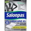 Salonpas Licodaine Pain Relieving Maximum Strength Gel Patch - 15 Patches