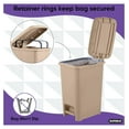 thumbnail image 3 of Drevy Slim Step On Trash Can 6.5 Gallon, Beige Waste Bin with Foot Pedal Lid 26 Liter, Kitchen, Under Desk, Office, Bedroom, Bathroom, 3 of 8