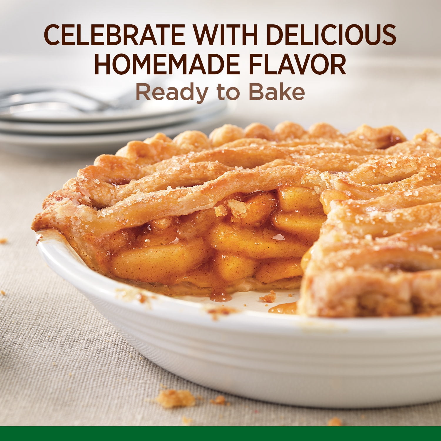 Marie Callender's Lattice Apple Pie, Ready to Bake Frozen Dessert, 42 oz.
