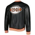 thumbnail image 3 of Men's The Wild Collective Black Cleveland Browns Metallic Bomber Full-Snap Jacket, 3 of 4