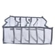 thumbnail image 1 of Organizador de ropa interior de malla gris plegable y transpirable con 6 celdas para calcetines y sujetadores, 1 of 8