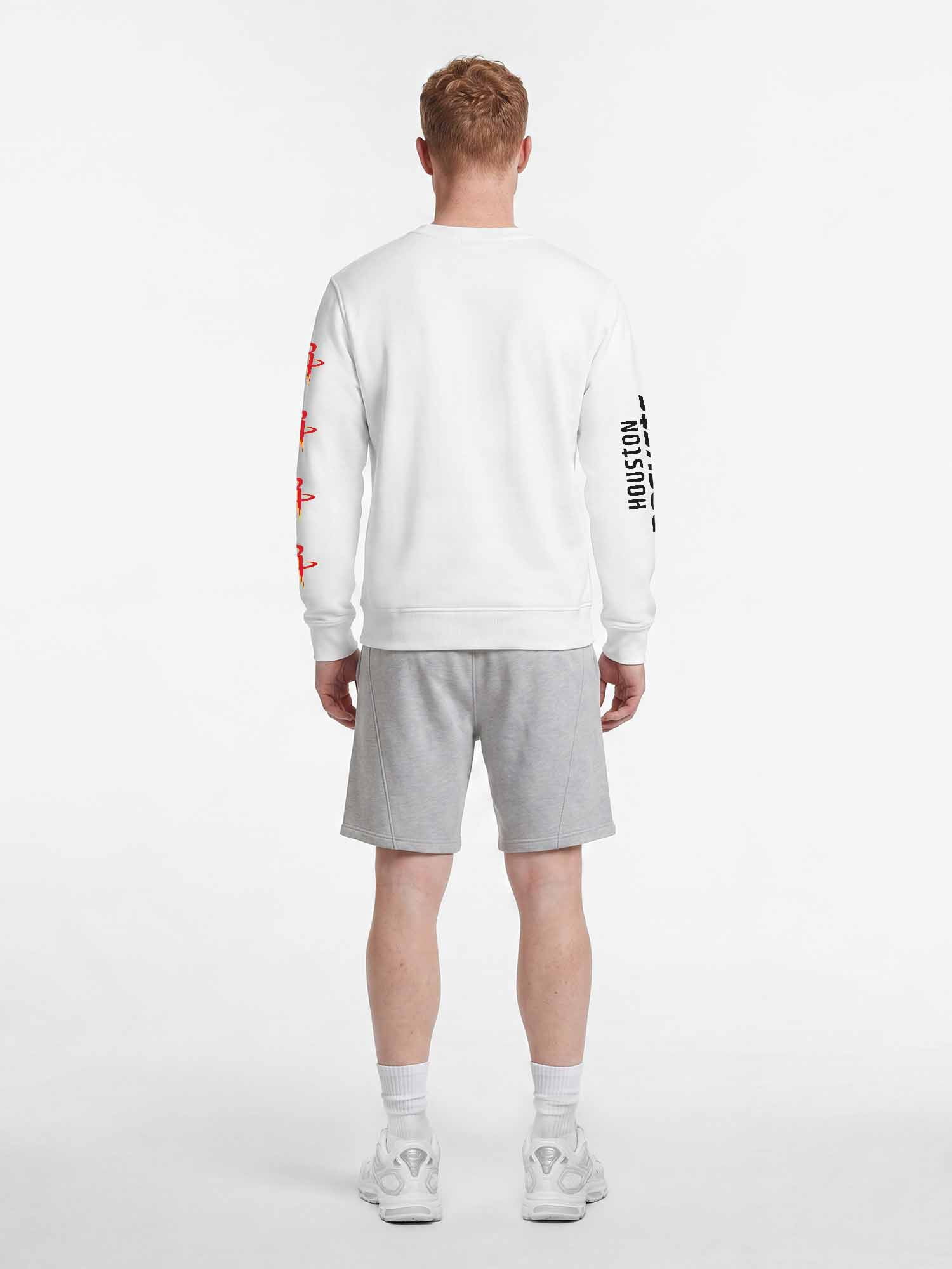 Houston Rockets Reebok Mens White Crew Sweatshirt