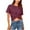 Wine, variant on Vmvidoty Workout Crop Tops Oversized Tshirts for Women Cotton Short Sleeve Tees Yoga Shirts 2026 Light Blue L