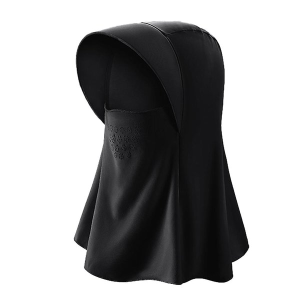 Máscara de protección solar de verano para mujer, gorro transpirable de seda de hielo con capucha para exteriores, orificio para el cabello abierto y cerrado