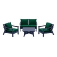 thumbnail image 2 of WestinTrends Avalon Outdoor 5-Piece Modular Sectional Patio Furniture Sofa Set, Navy Blue/Green, 2 of 11