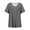 Gray, variant on GigrtiJin Women Plus Size Short Sleeves Tops V-Neck Solid Color Pullover Blouse Trendy Loose Going out Basic Shirts