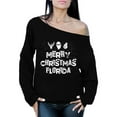 thumbnail image 1 of Awkward Styles Merry Christmas Florida Sweatshirt Off the Shoulder Sweatshirt Sweater Florida Xmas Off the Shoulder Top Slouchy Oversized Sweatshirt Merry Christmas Sweater for Women Florida Hometown, 1 of 4