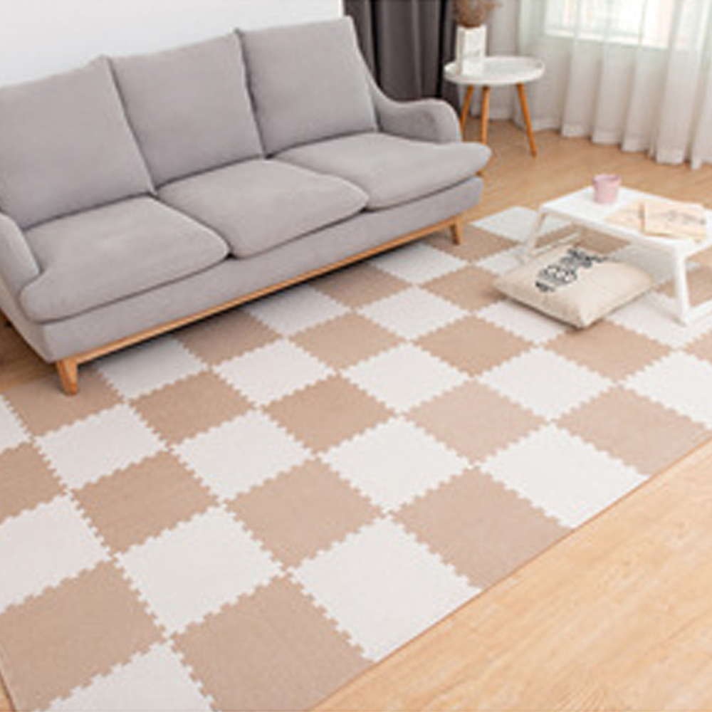 Interlocking Foam Mats Floor Mats Short Fluffy Carpet Tiles Soft Baby Playmat Puzzle Floor Mat Kids Play Floor Mat（9PCS） - image 1 of 5