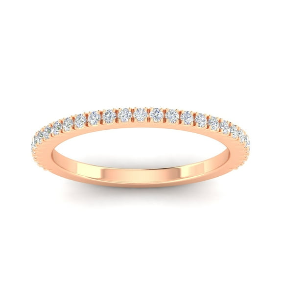 Certified 1/4ctw Diamond Wedding Band in 10k Rose Gold (G-H, I1-I2)