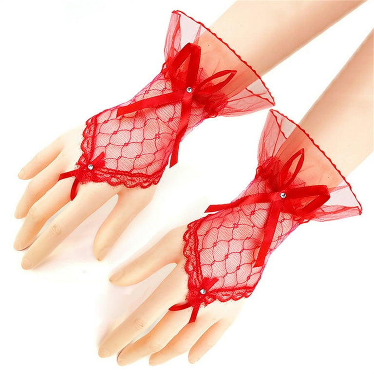Red bridal gloves outlet