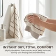thumbnail image 4 of REGALWOVEN Pure Cotton Soft Hand Towels, Wavy Stripe Highly Absorbent Towels, 2 Pack Decorative Towel Set for Bathroom, Guest Room, Holiday Beige 29" x 13", 4 of 7