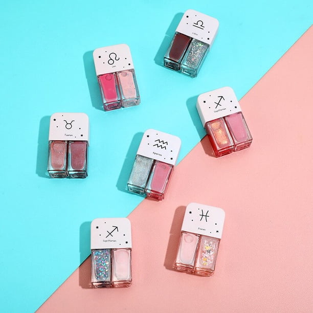 Esmalte de uñas para gemelos, nuevo esmalte de uñas mate de secado rápido con lentejuelas, juego de Gel para hornear gratis, disponible para mujeres embarazadas y niñosB7 He Qiyong unisex
