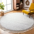 thumbnail image 7 of SAFAVIEH Casablanca Osmond Geometric Striped Shag Area Rug, Ivory/Blue, 5' x 8', 7 of 7