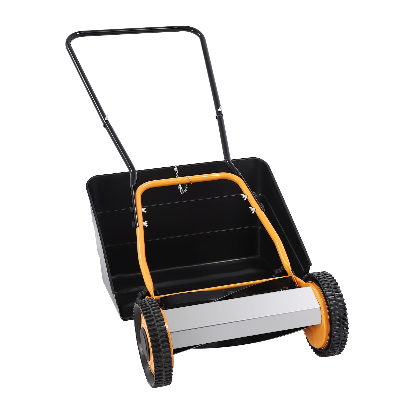 14 Inch Manual Push Reel Lawn Mower, Hand Push Mowers with Collecting Box Adjustable Mowing Height Push Lawn Sweeper Grass Catcher for Yards, Lawns, Sidewalks