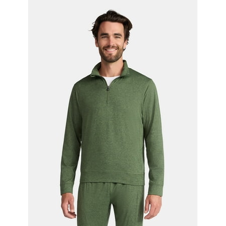 Athletic Works Men's and Big Men's ButterCore Soft Quarter-Zip Pullover Shirt, Sizes S-3XL